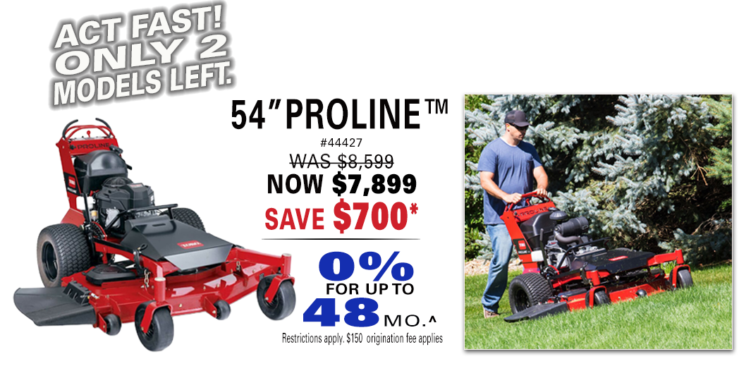 Act Fast! Only 2 models left! 54 inch Proline